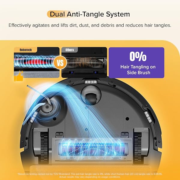 roborock Q7 M5 Robot Vacuum Cleaner with Mop, 10,000Pa HyperForce Suction, Dual Anti-Tangle System, PreciSense LiDAR Navigation, APP-Controlled Mopping, Ideal for Pet Hair and Hard Floors - 4