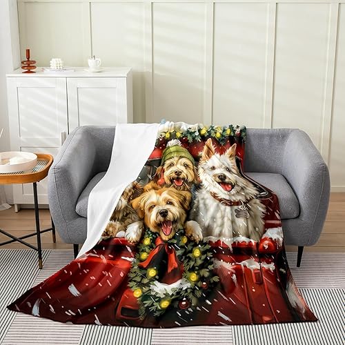 Miniatura 6 de Flamingo Couple Flannel Blankets,Christmas Themed Fleece Blanket,Kids Girls Boys Adult Tropical Sea Beach Fuzzy Blankets Coconut Tree Sherpa Blanket