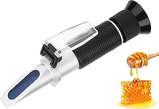 Honey Refractometer for Honey 0 to 20% Sugar Test Range with ATC for Most Liquid Sugar Tests