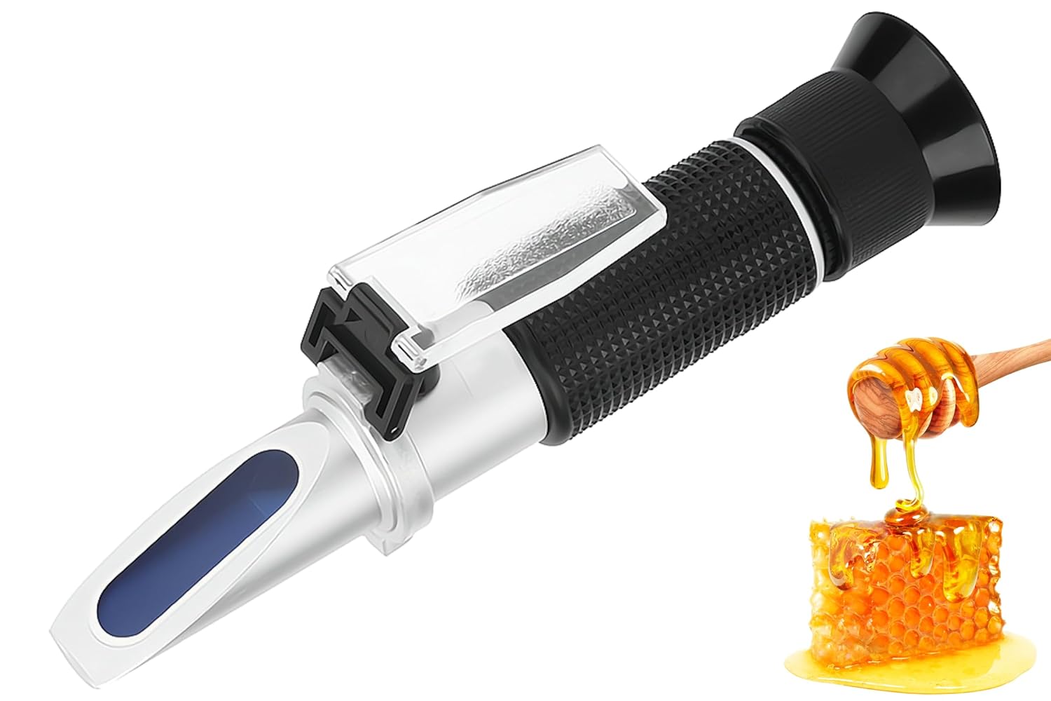 Honey Refractometer for Honey 0 to 20% Sugar Test Range with ATC for Most Liquid Sugar Tests