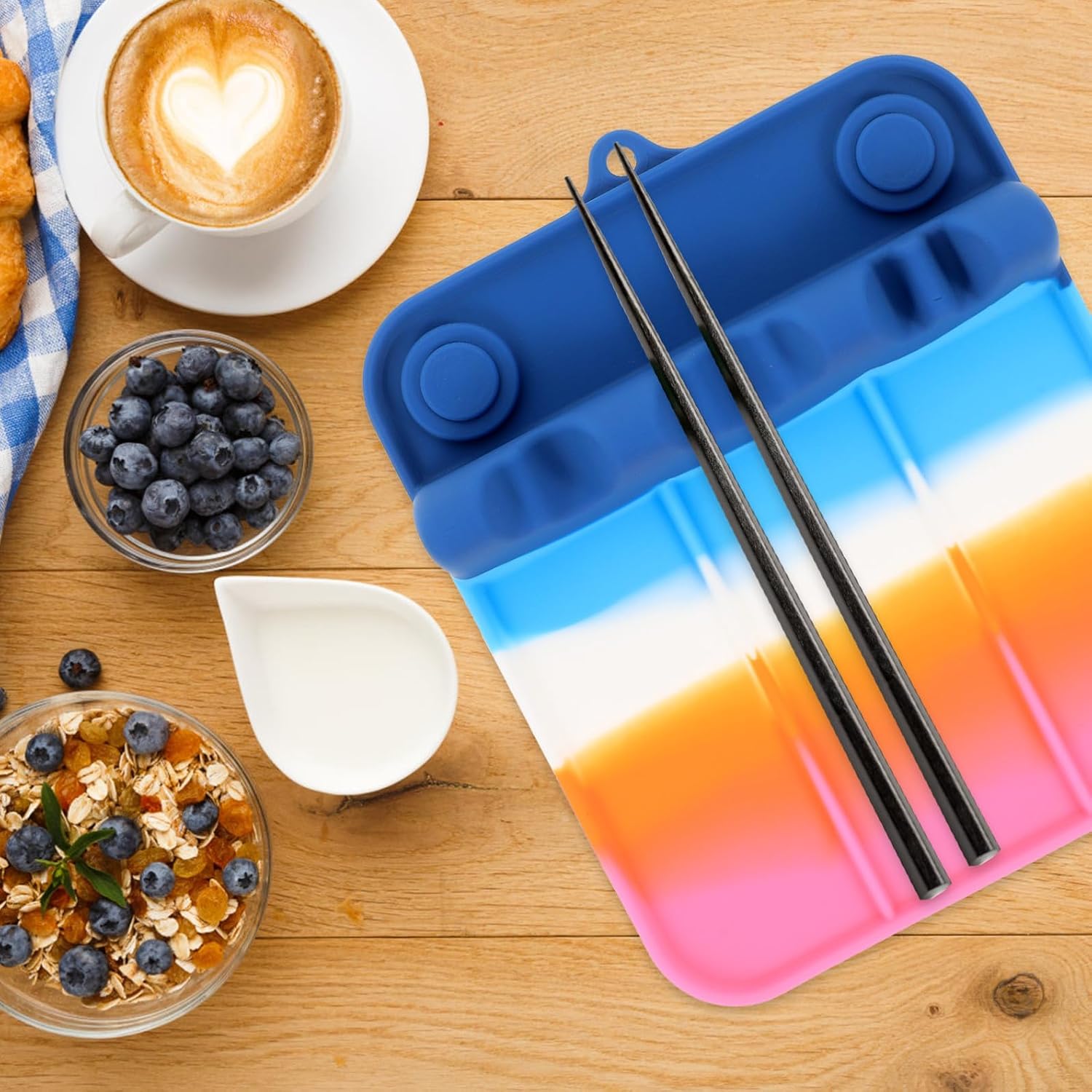 Silicone Spoon Rest for Stove Top Cooking Utensils, Heat Resistant Tabletop Decoration and Flatware Holder to Keep Tableware Clean, Sturdy and Easy to Clean for Kitchen Use