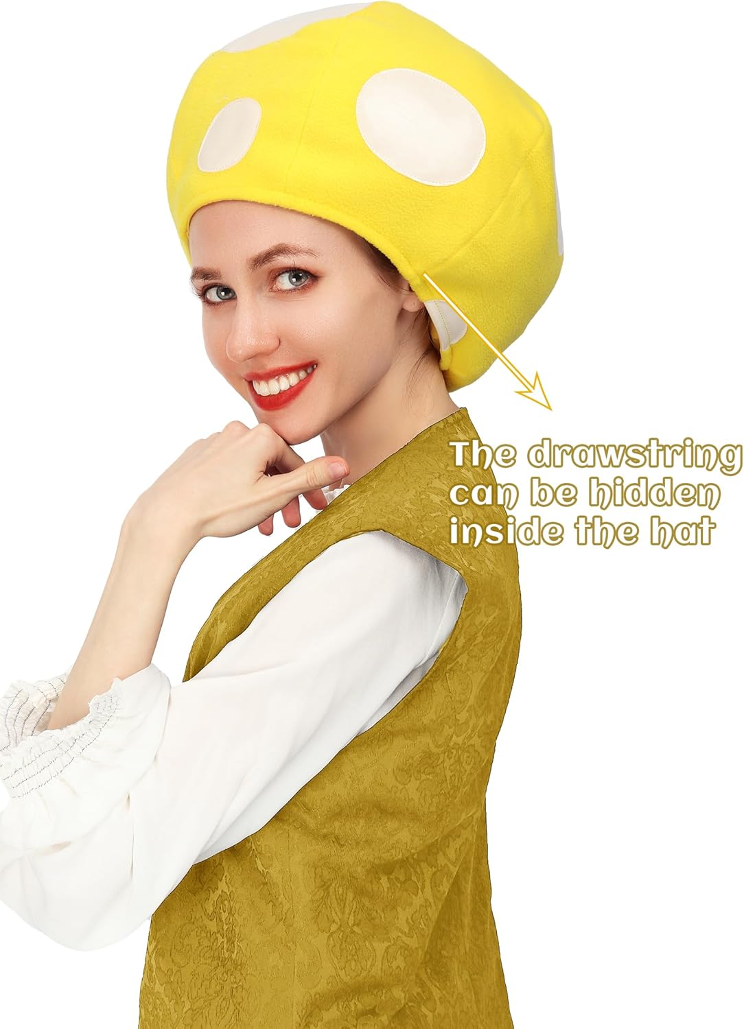 C-ZOFEK Multicolor Mushroom Toad Hat Spotted Cap Game Cosplay Costume for Halloween Christmas - Image 3