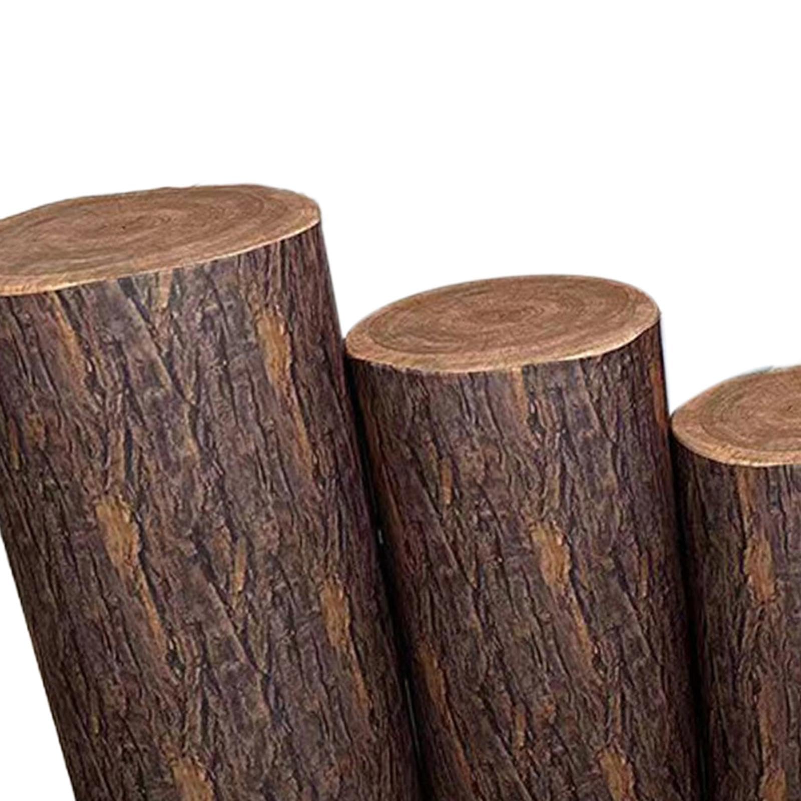 5Pcs Cylinder Plinth Stand Covers Durable Soft for Holidays Birthday Banquet Wood Grain-picture-30
