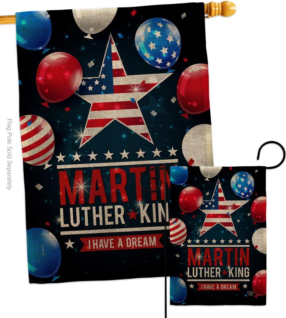 I Have A Dream House Flag Black History Martin Luther King MLK Civil Right Stars United State American Small Decorative Gift Yard Banner Made In USA 28 X 40