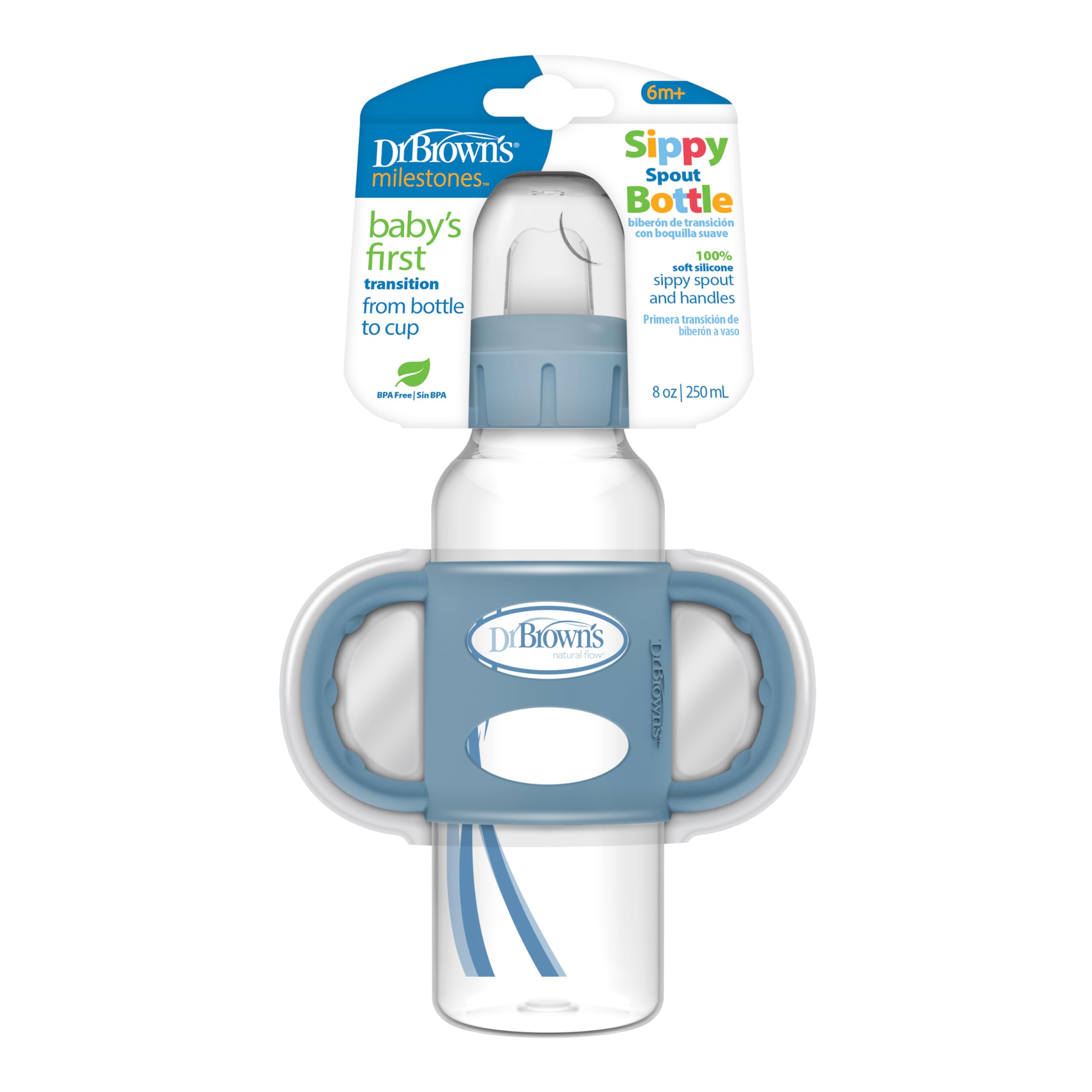 Dr. Brown’s Milestones Narrow Sippy Bottle with Silicone Handles