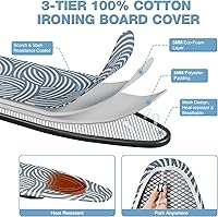 Vista 4 de KINGBOARD Tabla de planchar para colgar sobre la puerta, tabla de planchar colgante con soporte para plancha, 36" x 12" tabla de planchar compacta