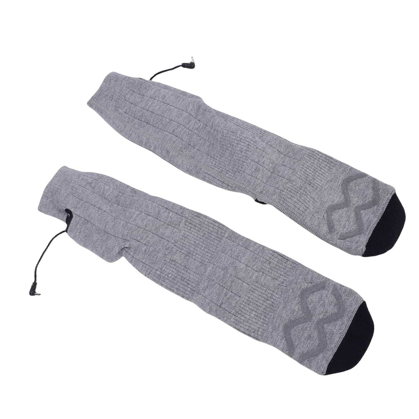 Chrees Chaussettes électriques Chauffantes Rechargeables 4 Niveaux de Chaleur pour Le Ski Camping Pêche Gris