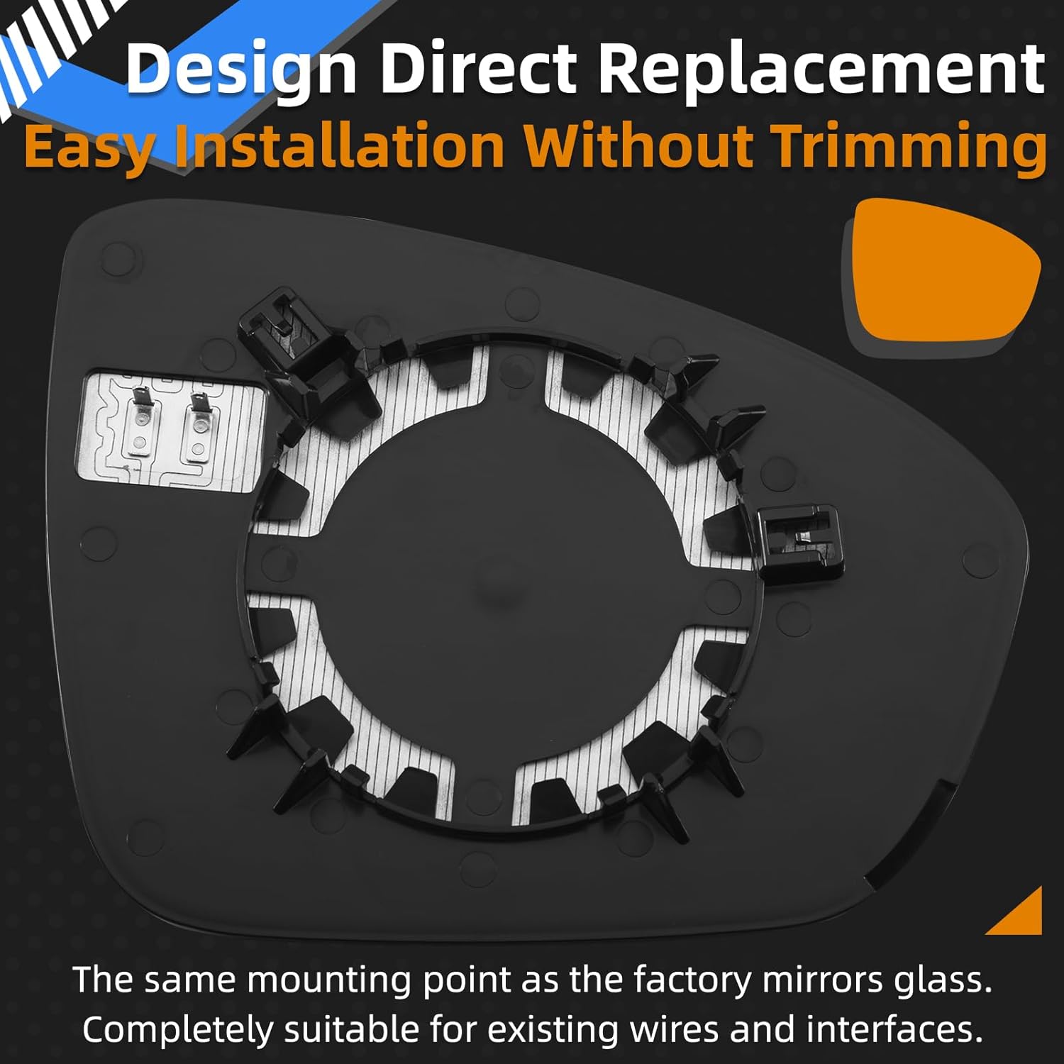 Driver Side Mirror Replacement for Nissan Altima 2019 2020 2021 - Left Side Mirror Glass, Rear View Mirrors Glass with Power Heated