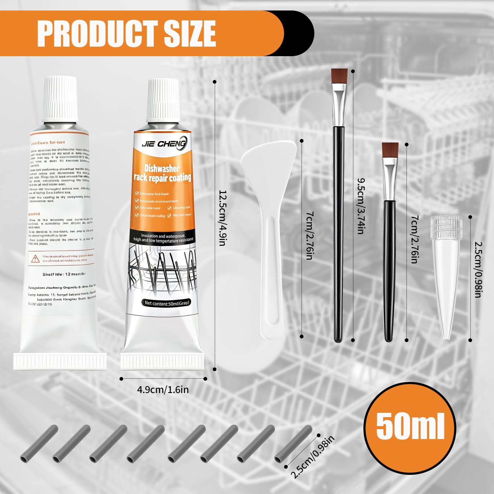 2 SZT. Odrdzewiacz do koszyka zmywarki, 50ML Rostschreck do zmywarki
