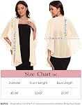 Shawls and Wraps for Evening Dresses Womens Chiffon Scarf Wedding Sheer Cover Up 2026