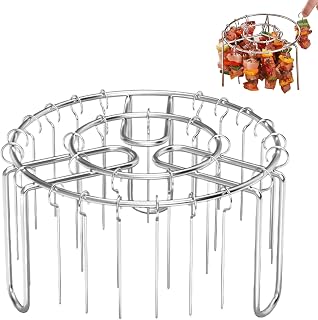 para brochetas de acero inoxidable - para freidora de aire para horno, reutilizable resistente al calor | Soporte de barbacoa vertical antioxidante para cocinar picnic al aper