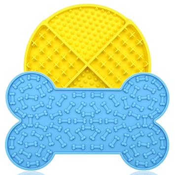 Bangp Licking Mat for Dogs and Cats,Dog Slow Feeders,Boredom Anxiety Reduction,Heavy-Duty Lick Pad Dog Treat Mat with Unique Quadrant Design,Perfect for Yogurt,Treats or Peanut Butter