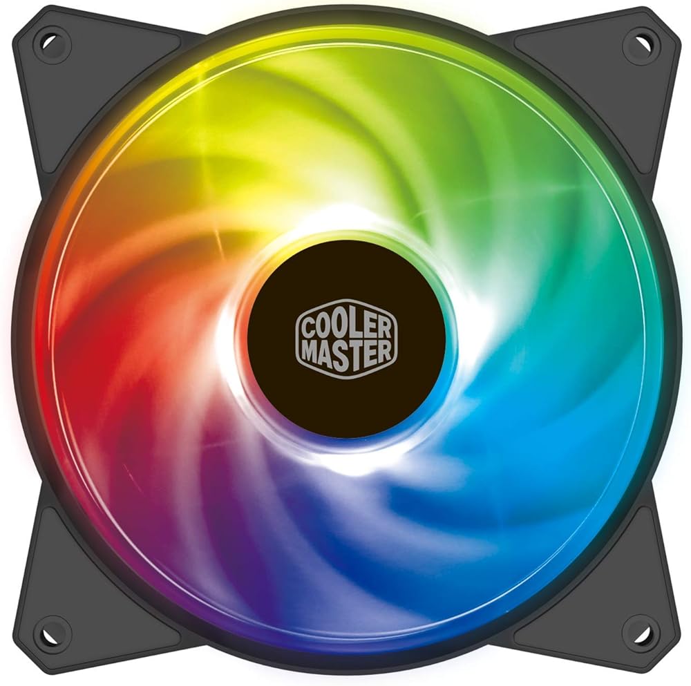 Cooler Master MasterFan MF120R ARGB 120mm Fan with Independently-Controlled ARGB LEDs, Absorbing Rubber Pads, PWM Control for Computer Case, CPU Liquid & Air Cooler - View 1