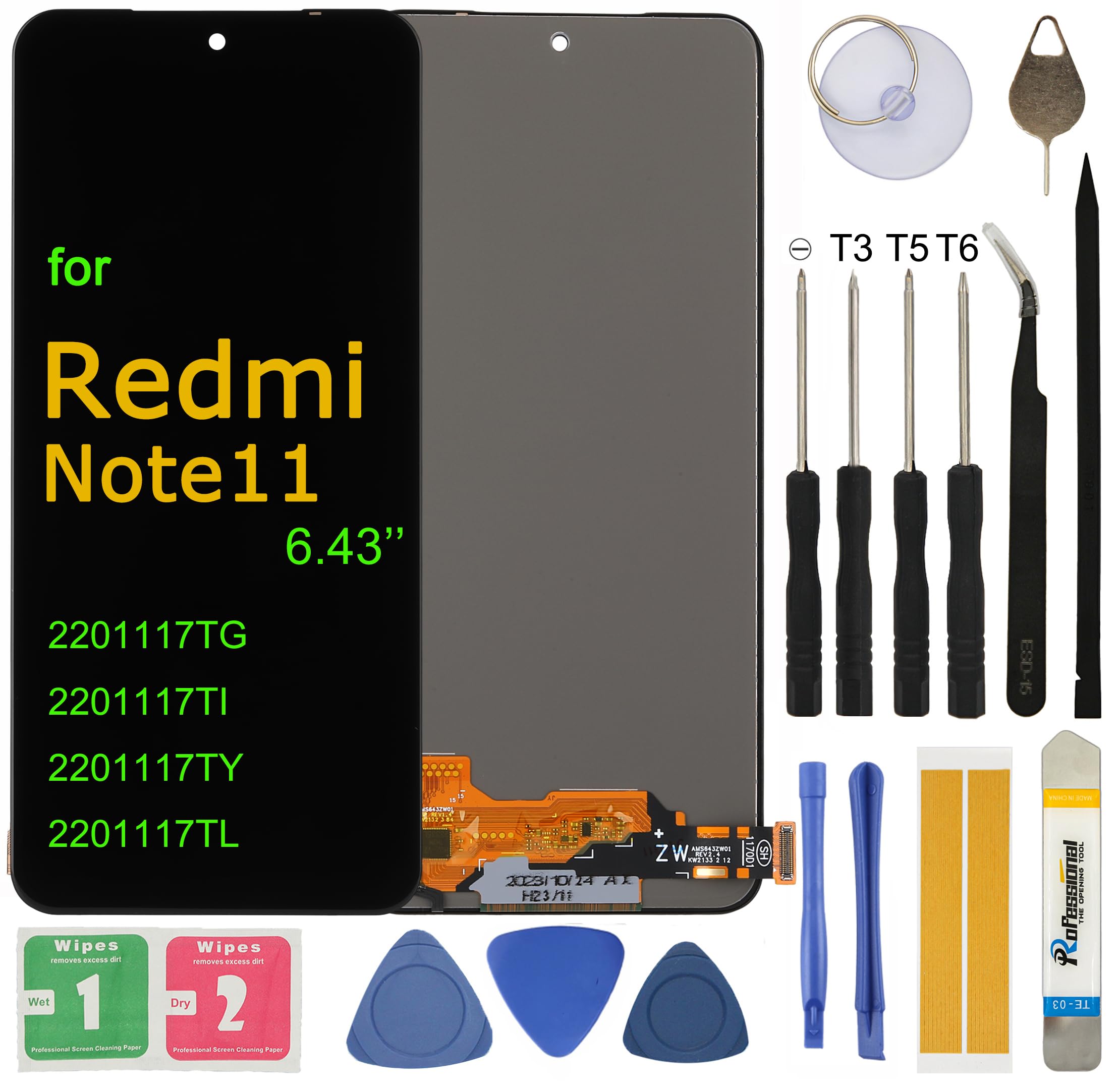 Amazon.com: LCD Screen Replacement Compatible with Redmi Note 11