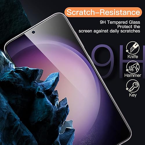 Miniatura 4 de JETech Protector de pantalla para Samsung Galaxy S23+  S23 Plus 5G de 6.6 pulgadas, película de vidrio templado, compatible con identificación de