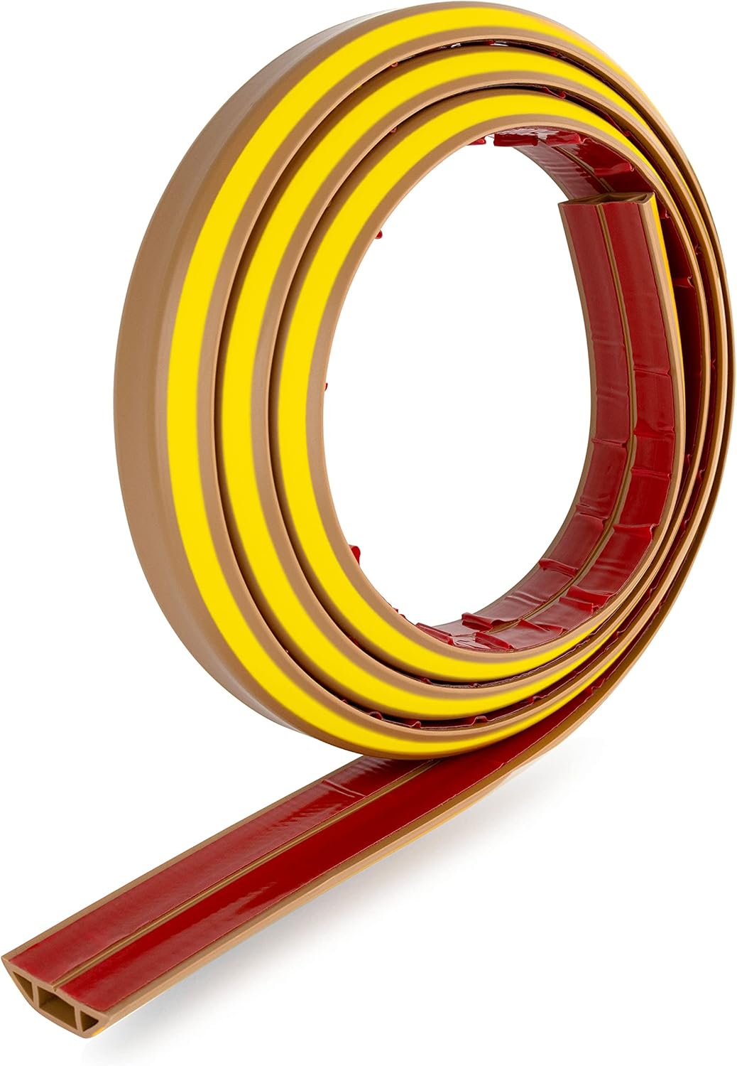 Rubber Bond Cord Cover Floor Cable Protector - Strong Self Adhesive Floor Cord Covers for Wires - Low Profile Extension Cord Covers for Floor & Wall