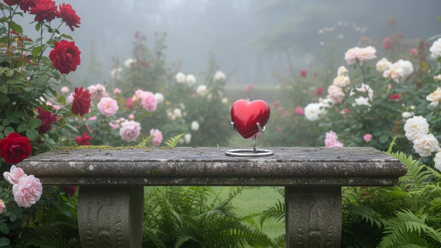 Red Heart Cremation Urn - Keepsake for Human Ashes with Premium Box & Stand - Small Handcrafted Red for Ashes - Small Heart Shaped - Perfect Mini Urn for Your Loved Ones