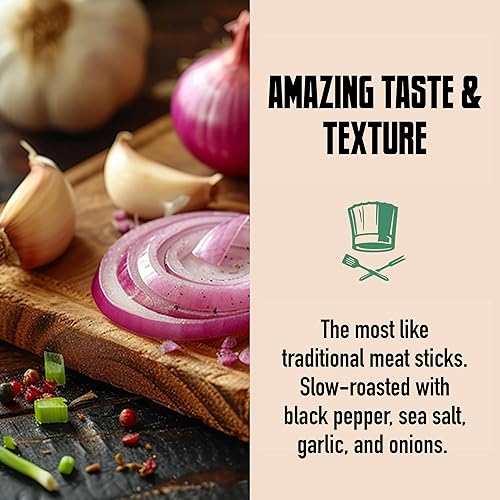 Miniatura 5 de AGRO POWER - Palitos de cecina vegana, sabor original sabroso, bolsa de 7 palitos de cecina a base de plantas con 0.35 onzas de proteína, sin OMG,