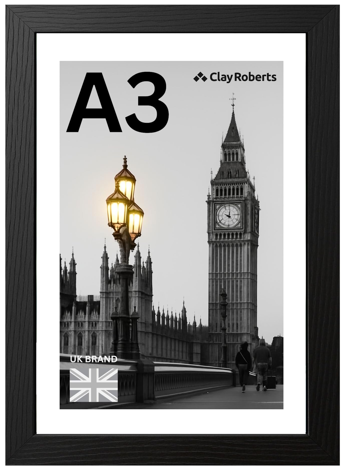 A3 Photo Frame, Picture Frame, Art Print Poster, 29.7cm x 42cm, Frames, Photo Collage Gallery Display, A4 Card Mount Frame