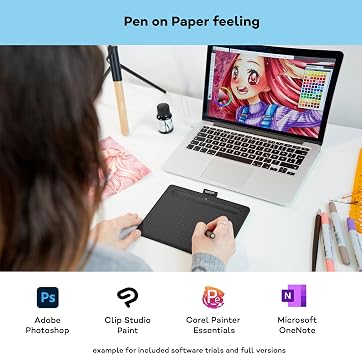 Wacom Ctl-4100Wlk-N İntuos S Çizim Tableti, Siyah