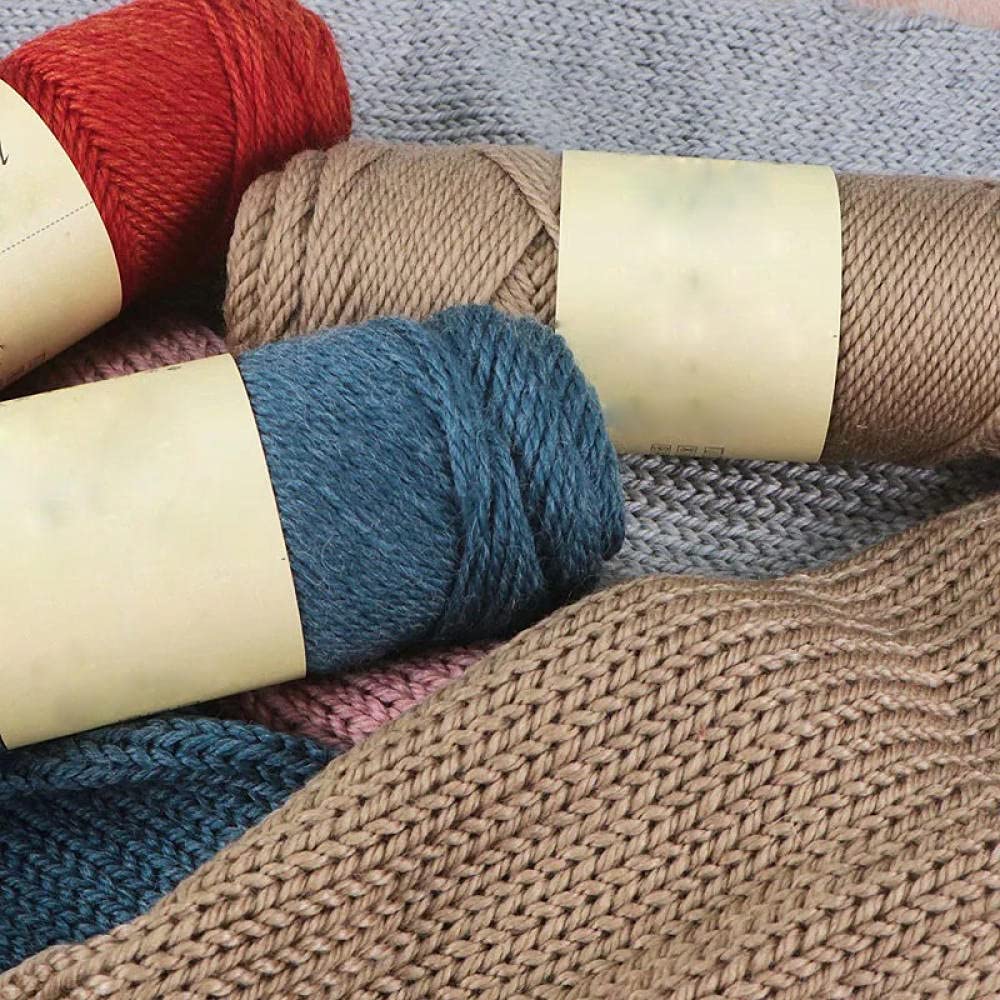 Gomitoli Di Lana 100 G/Set Medio Cotone Cotone Crochet Filato Anti-Pilling Di Alta Qualità Filettatura A Maglia Handmade Per Cardigan Sciarpa Cappello Maglione Bambola-16 Blu Navy._8Pcs.
