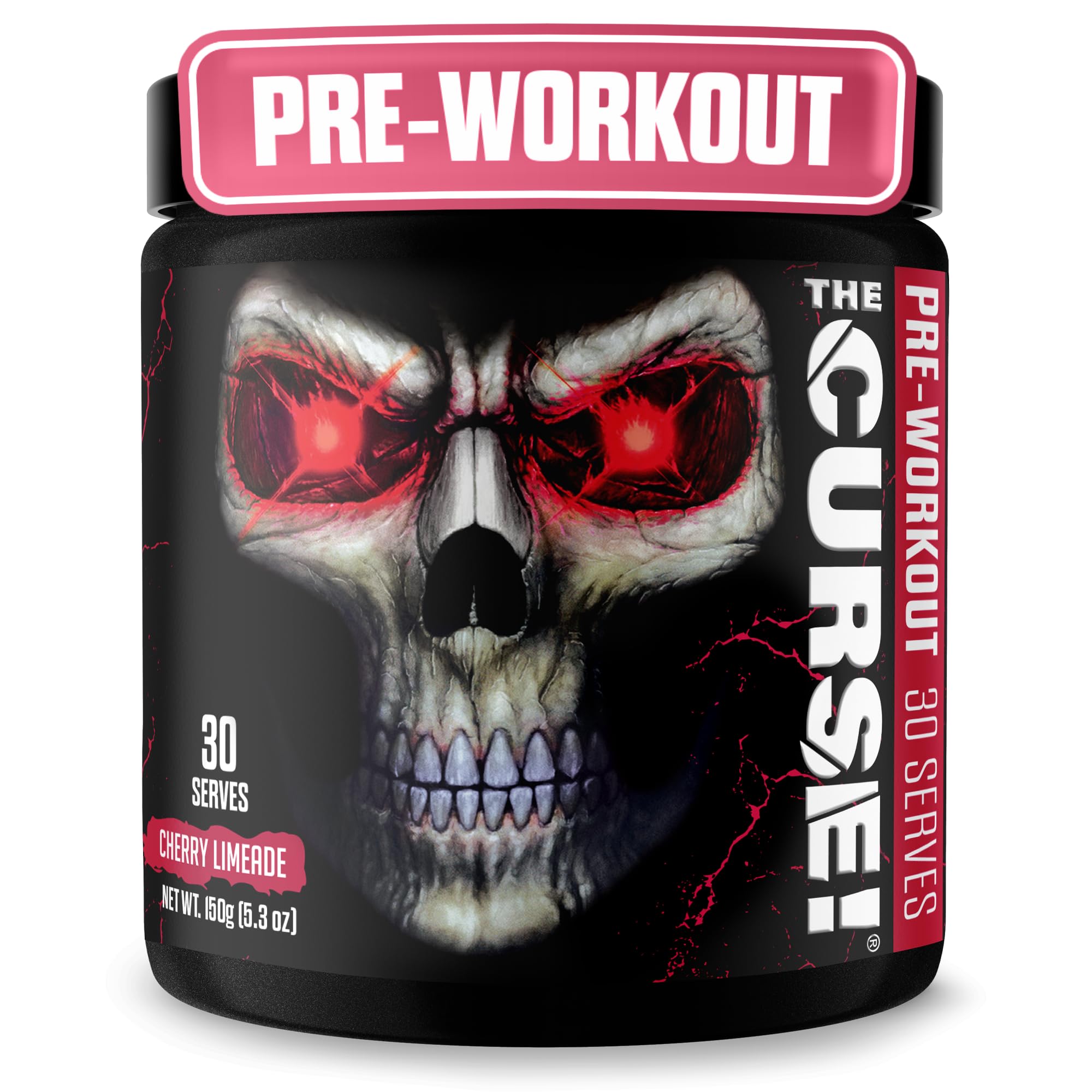 JNX SPORTS The Curse! Pre Workout with Creatine – Extreme Energy Preworkout Powder for Men & Women – Cherry Limeade, 30 Servings – L Citrulline, Beta Alanine & Caffeine for Pump, Strength & Focus
