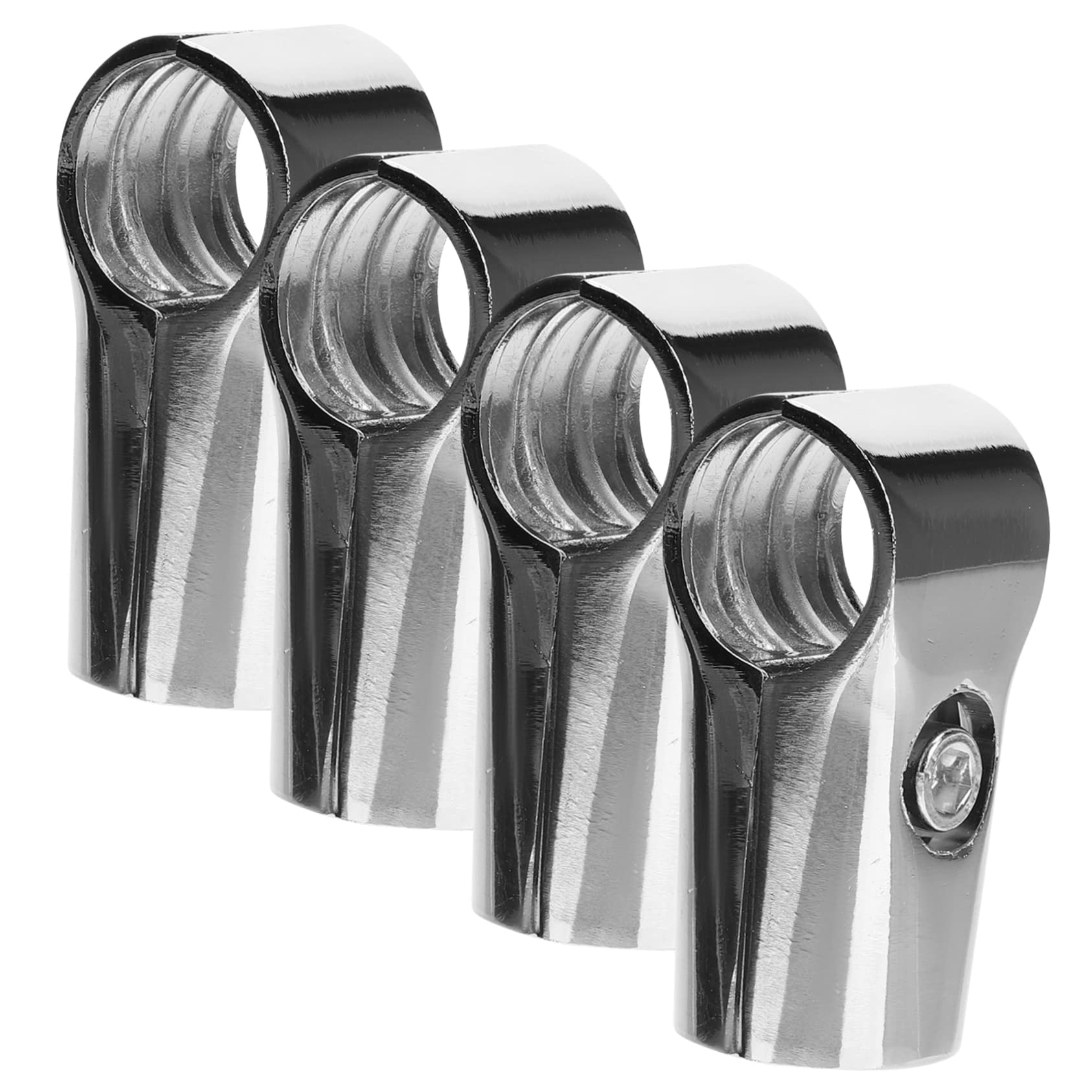 PRETYZOOM 4pcs Aluminum Alloy Closet Rod Connector Way Support Fitting for Pipe Easy Installation for Closet Bathroom Laundry Room and Rustproof Design