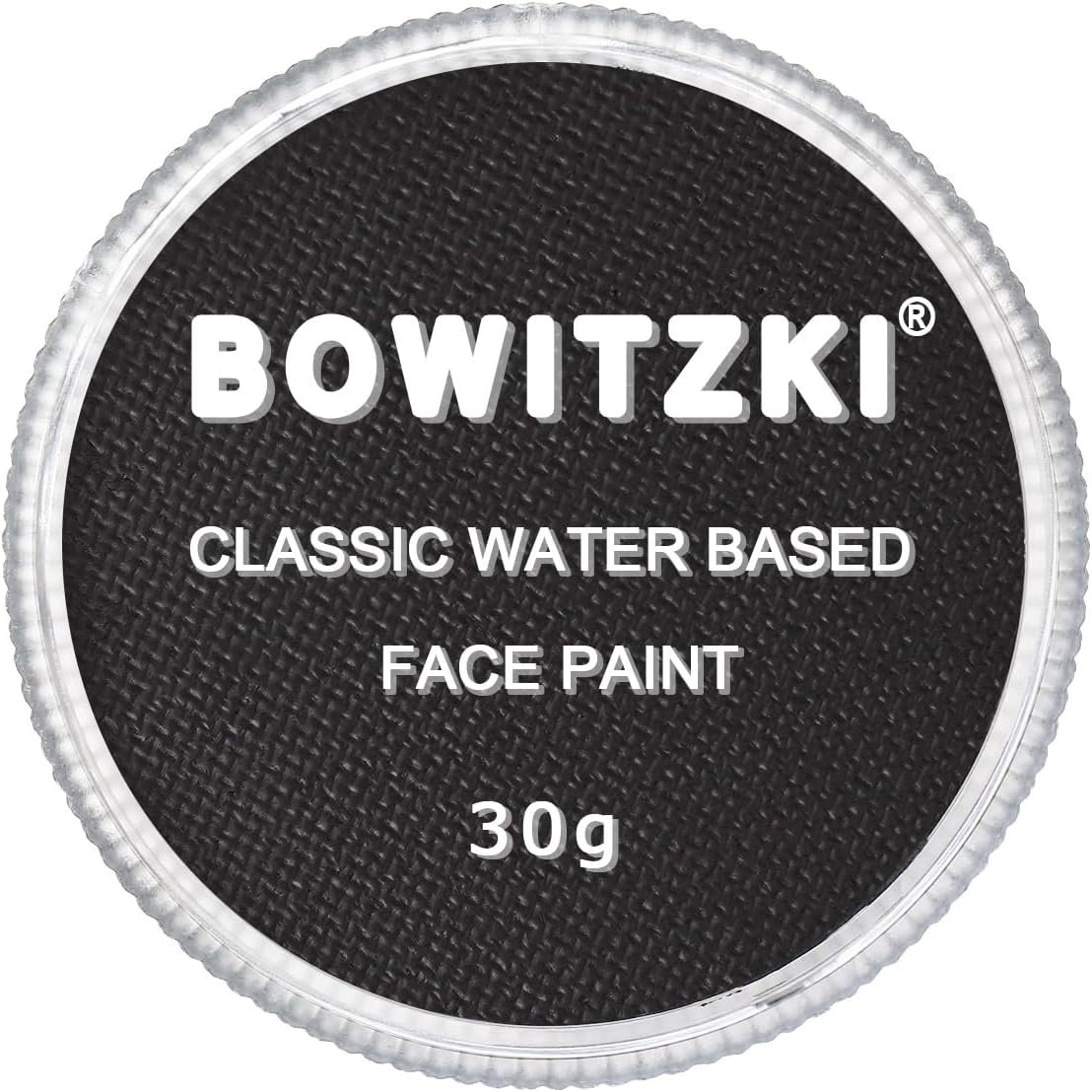 Bowitzki 30g Professional Face Paint Body Paint Water Based Face painting Makeup Safe for Adults Split Cake Single Color Halloween Christmas - Black