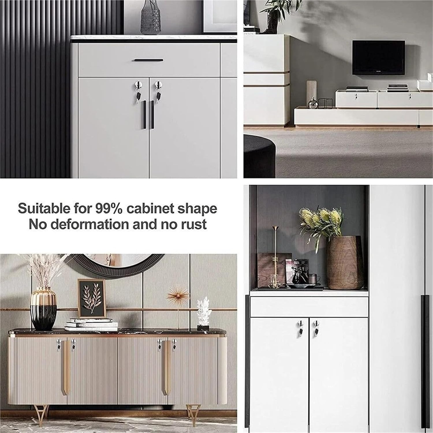 16/30mm Cam Lock Set Door Cabinet Mailbox Drawer Cupboard Locker Cylinder Cam Lock with 2 Keys Hardware 1Pcs(30mm)