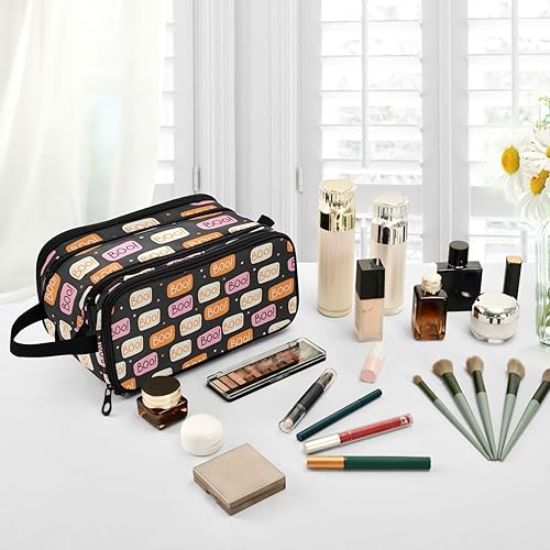 Miniatura 6 de Bolsa de cosméticos de burbujas brillantes para Halloween, bolsa de aseo colgante ligera para maquillaje de viaje, 11 x 7 pulgadas, Burbuja