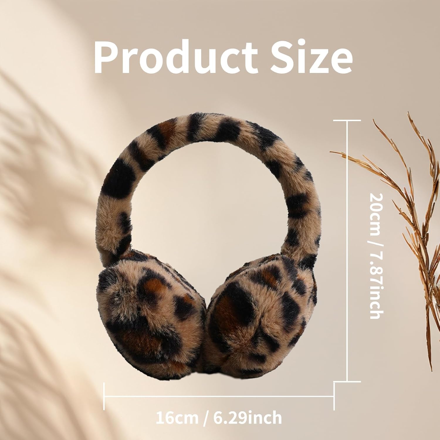 Winter Ear Muffs for Womens Mens, Winter Faux Fur Earmuffs, Fluffy Cute Earmuffs, Foldable Ear Warmers for Mens Cold Outdoor - Image 2