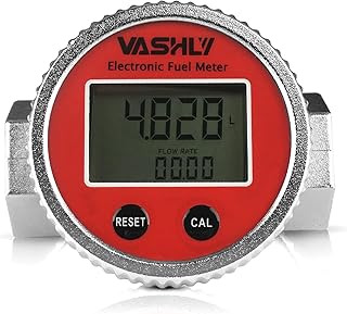 Vashly Turbine Flow Meter 3/4" inch with Digital LCD Display for Measure Diesel Kerosene Gasoline