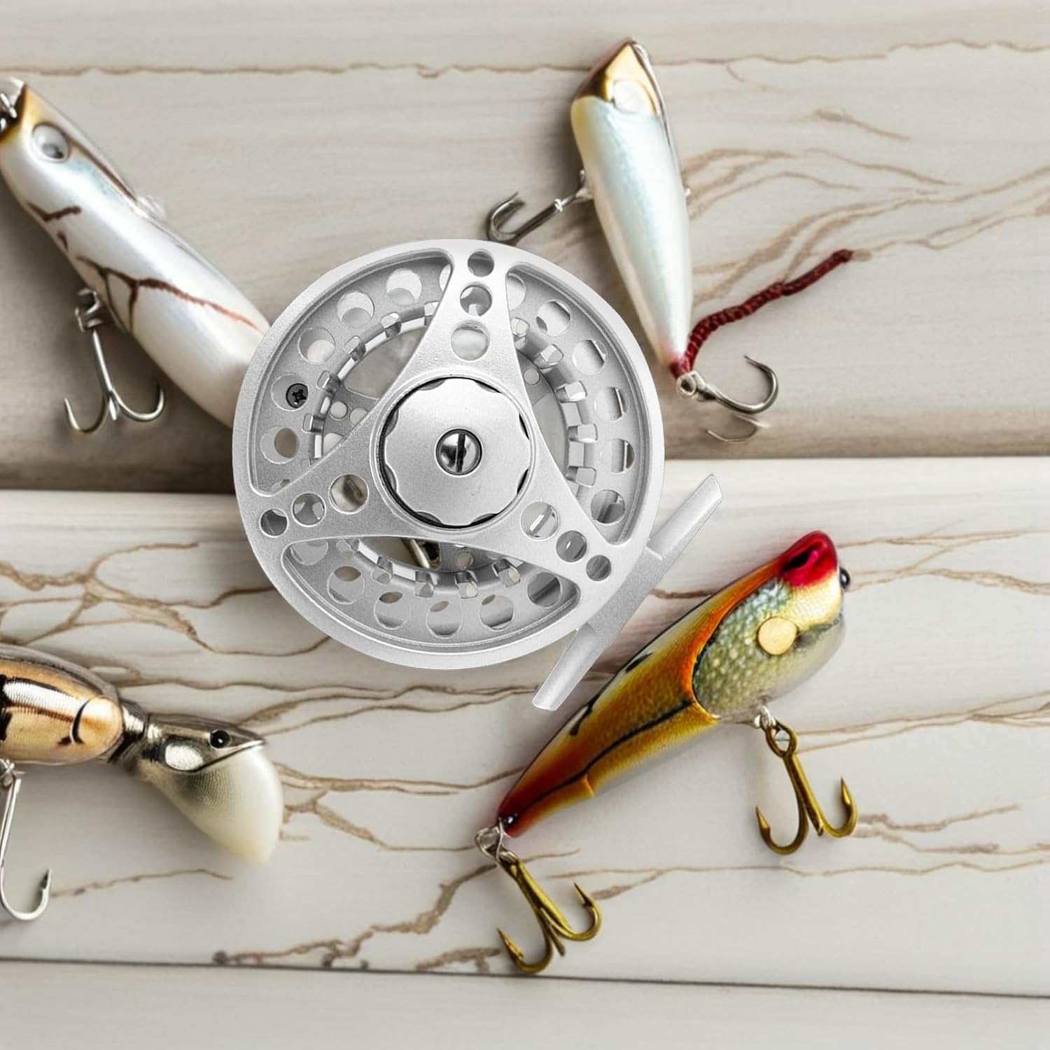 Abaodam Aluminium Alloy Fly Fishing Wheel Right Hand Reel with Sealed Disc System for Smooth Drag Engagement Durable Fishing Accessory for Anglers