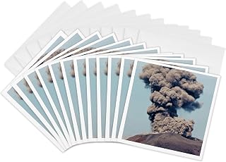 3dRose Greeting Cards - Indonesia, Sumatra, Java, volcano Anak Krakatau - AS11 ALA0051 - Alida Latham - 12 Pack - Volcanoes