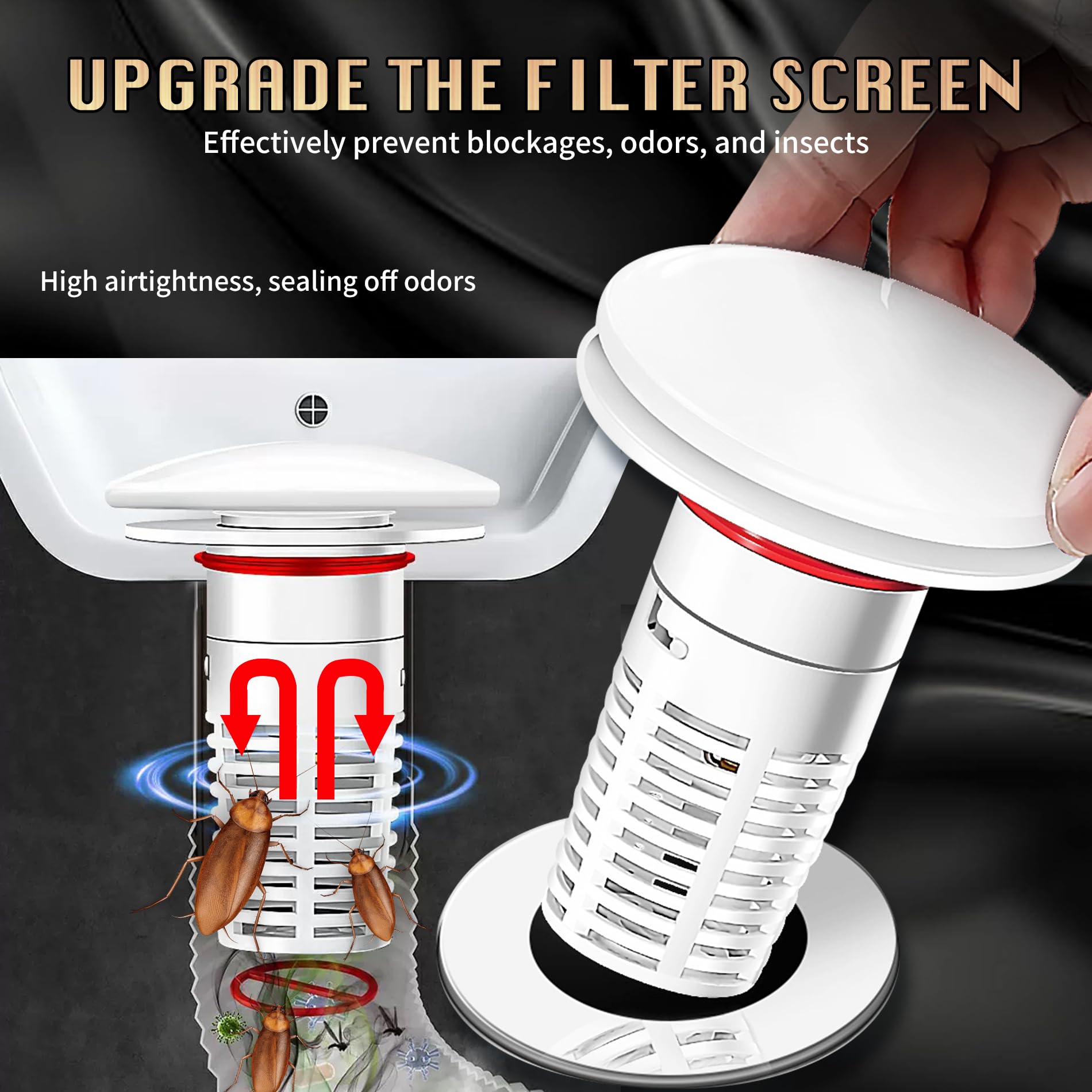 1 Pièces Bouchon Evier Filtre, Evier Cuisine Bouchon, Céramique