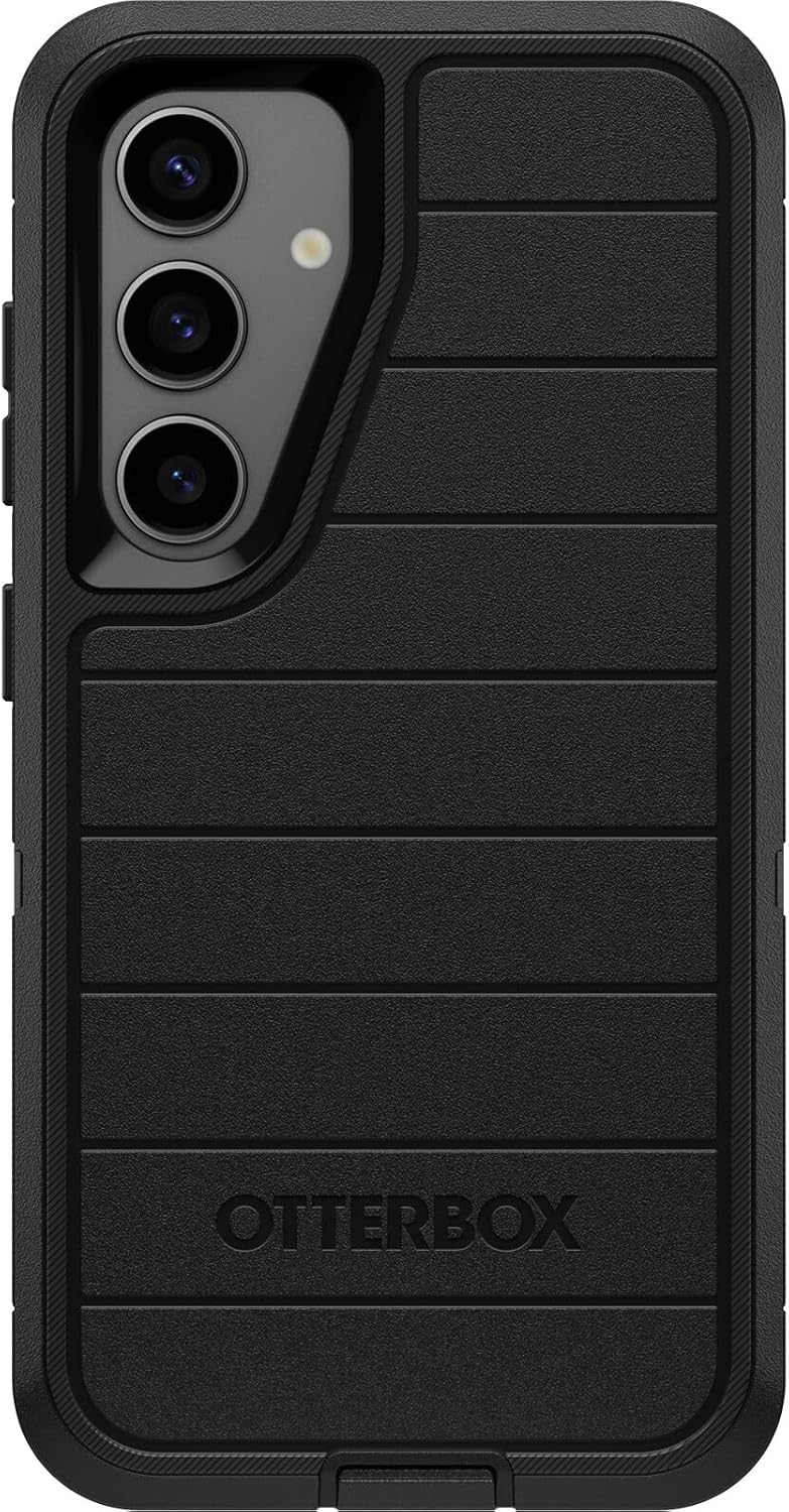 OtterBox Samsung Galaxy S24 Defender Series Pro Case - Black, Rugged & Durable, with Port Protection, Includes Holster Clip Kickstand - Image 3