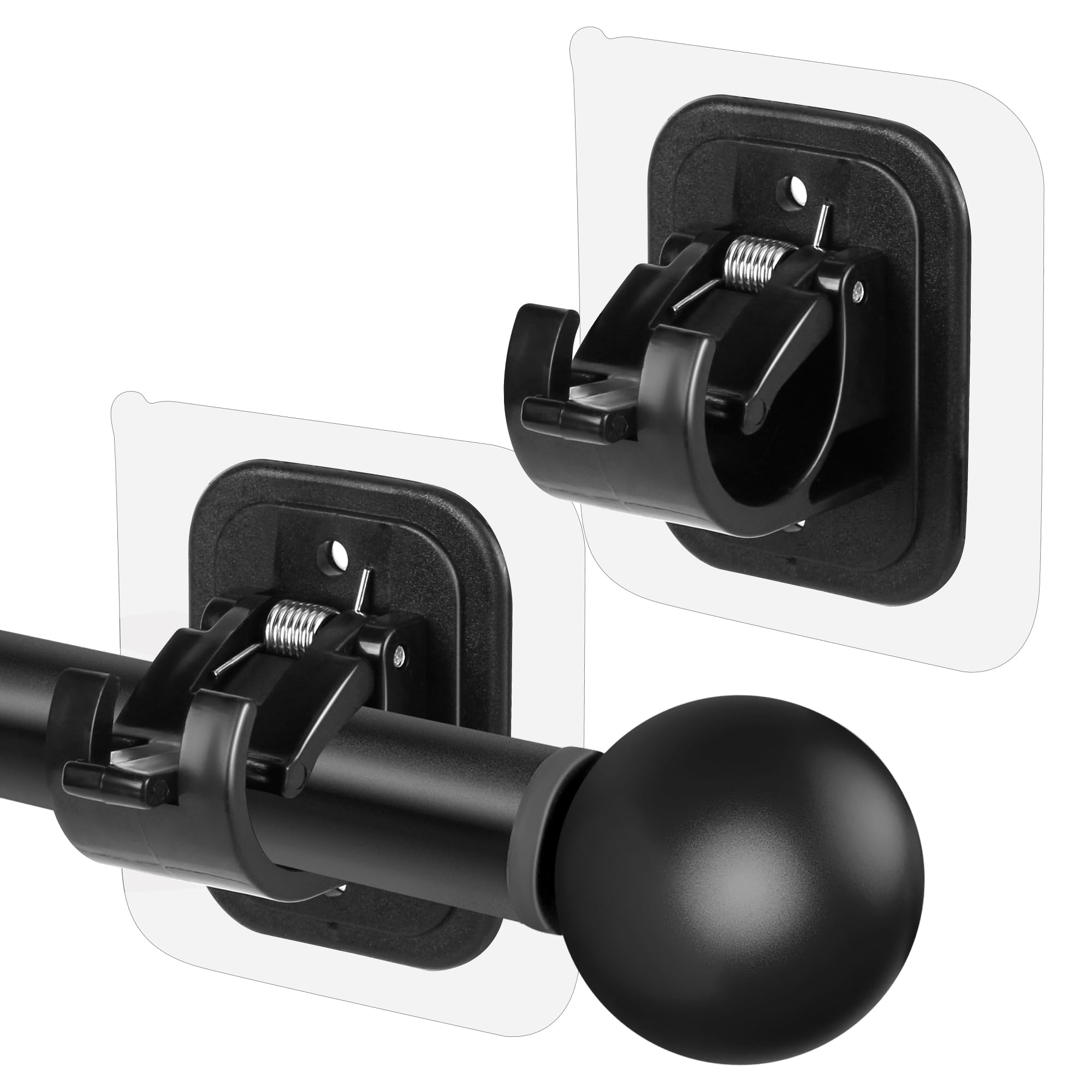 Adhesive Curtain Rod Hooks - No Drill! -9