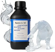 3D Printer Resin [Creator Super Clear], 405nm LCD UV-Curing Standard Photopolymer Resin for Highly Detailed Models, Ultra Low Odor, Made in USA, ACMO-Free, for LCD/DLP 3D Printing (1000g)