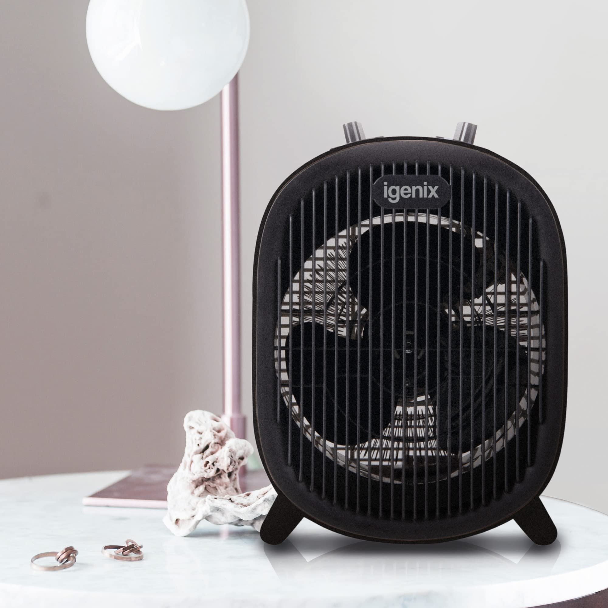 Igenix IG9022 Portable Electric Low Energy Fan Heater with 2 Heat Settings  u0026 Cool Fan Setting, Tip Over Safety Protection, Ideal for Small Rooms,  Caravans, Sheds u0026 Garages, Black : Amazon.co.uk: Home