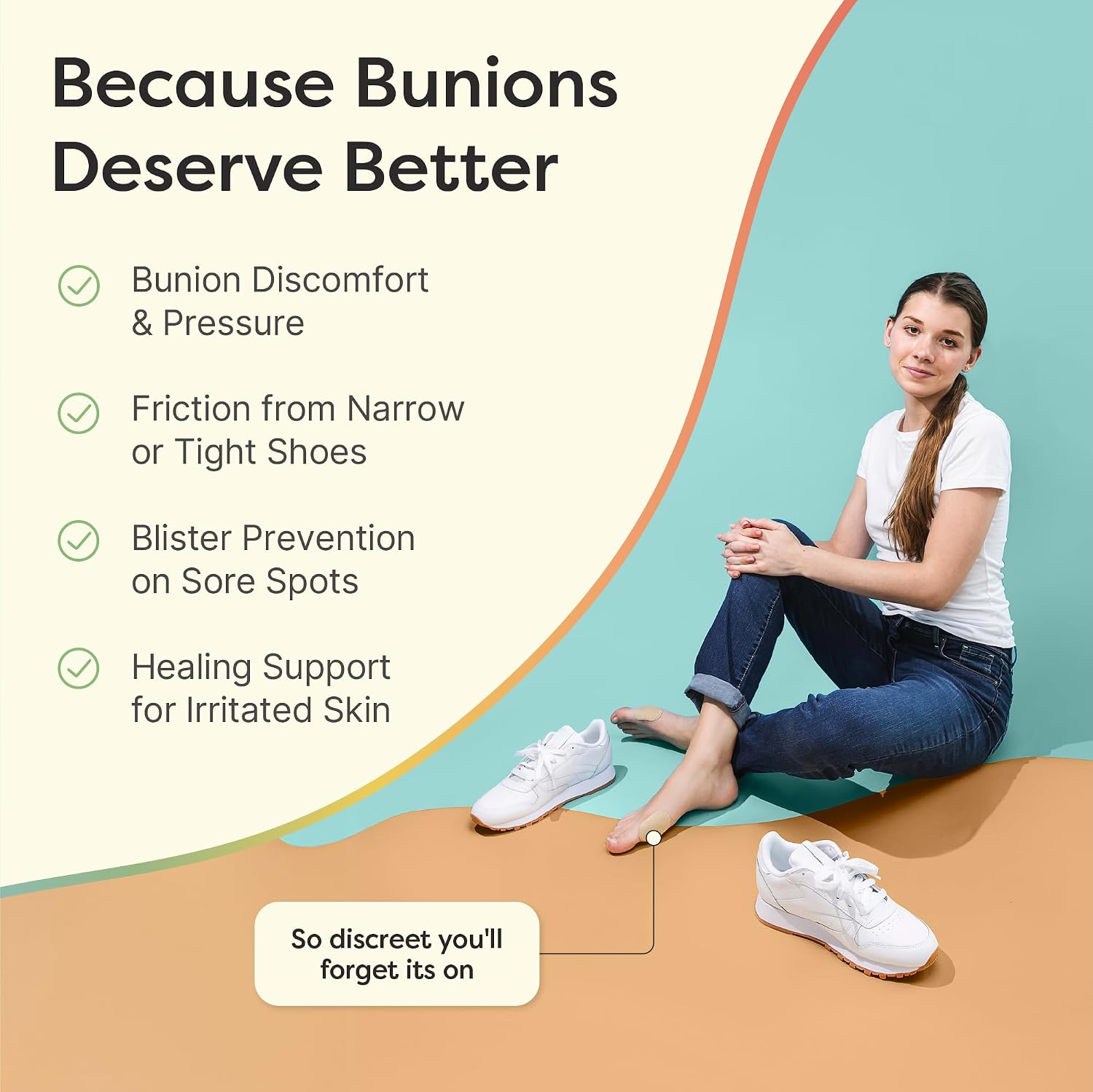 ZenToes Bunion Pads to Wear with Shoes, Waterproof Protectors, 48 Count