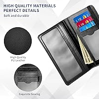 Vista 3 de DEGDFSGR Funda para chequera Cartera estándar de cuero de primera calidad con función de bloqueo RFID para hombres y mujeres, flor de sol