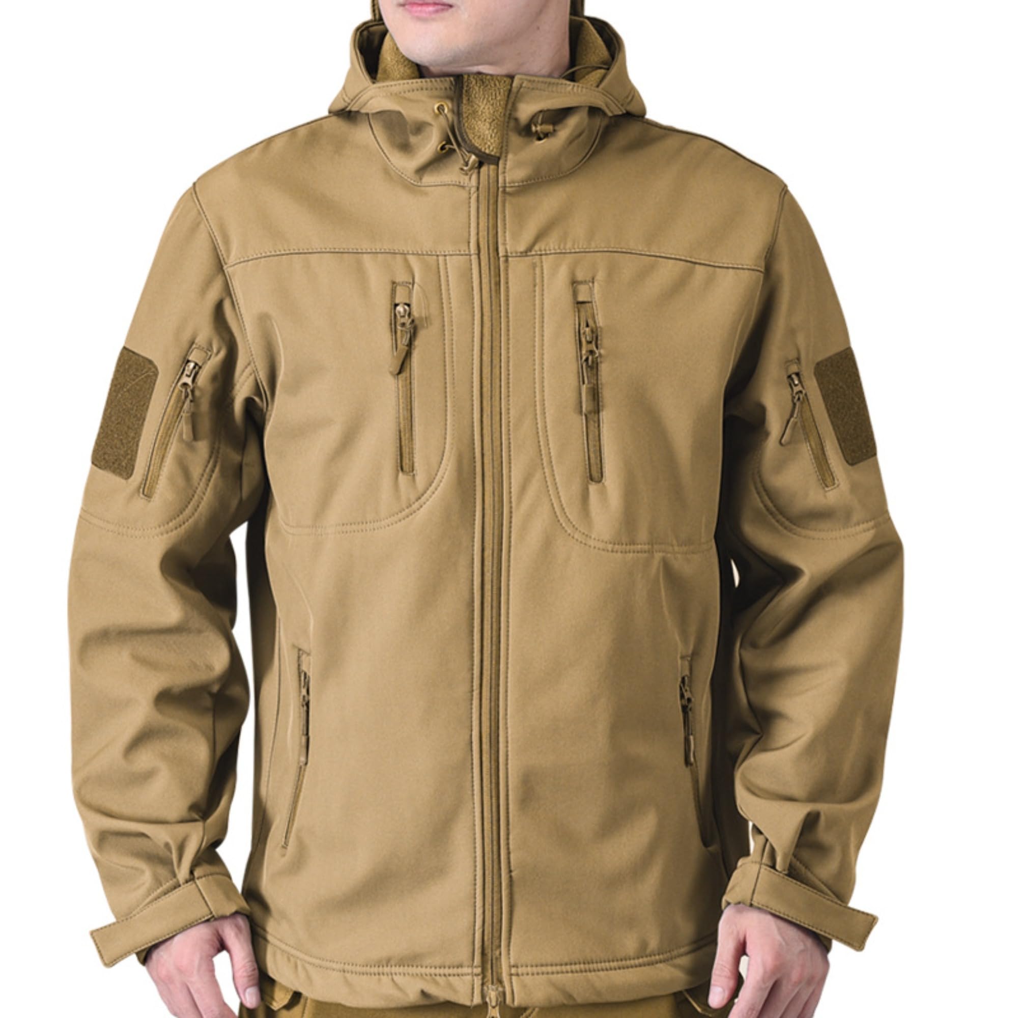 Chaqueta Softshell cálida y pesada para hombre, resistente al viento, forro polar, abrigo de invierno para acampar al aire libre, senderismo