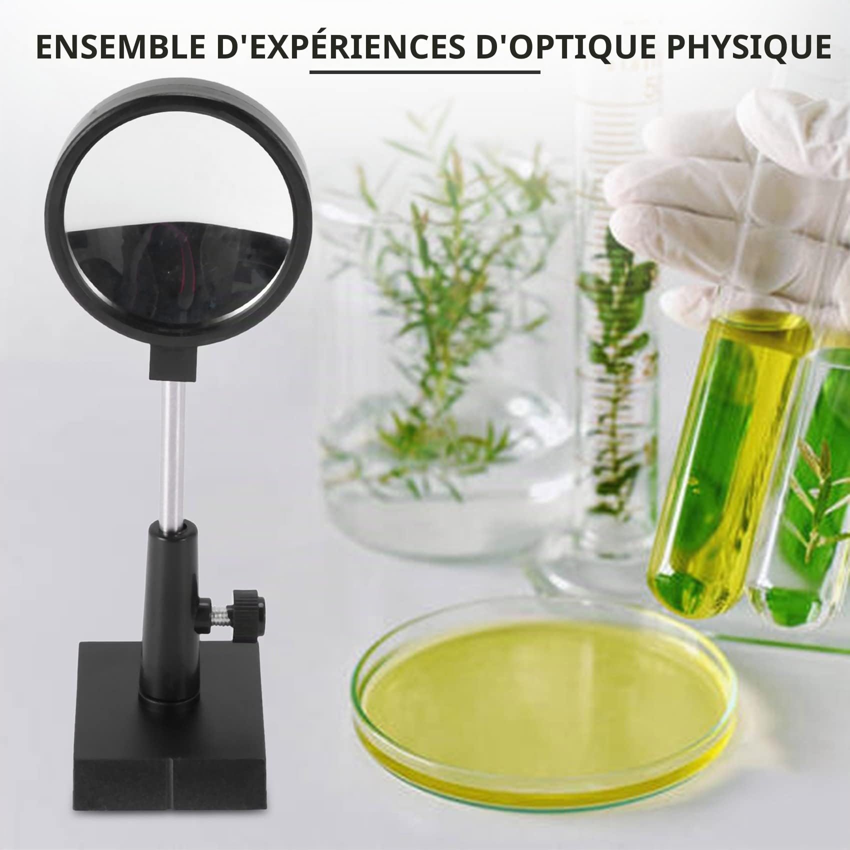 Ensemble D'ExpéRiences D'Optique Physique Lentille Convexe Lentille Concave Triangulaire Plan Miroir Lentille Optique Miroir Convexe