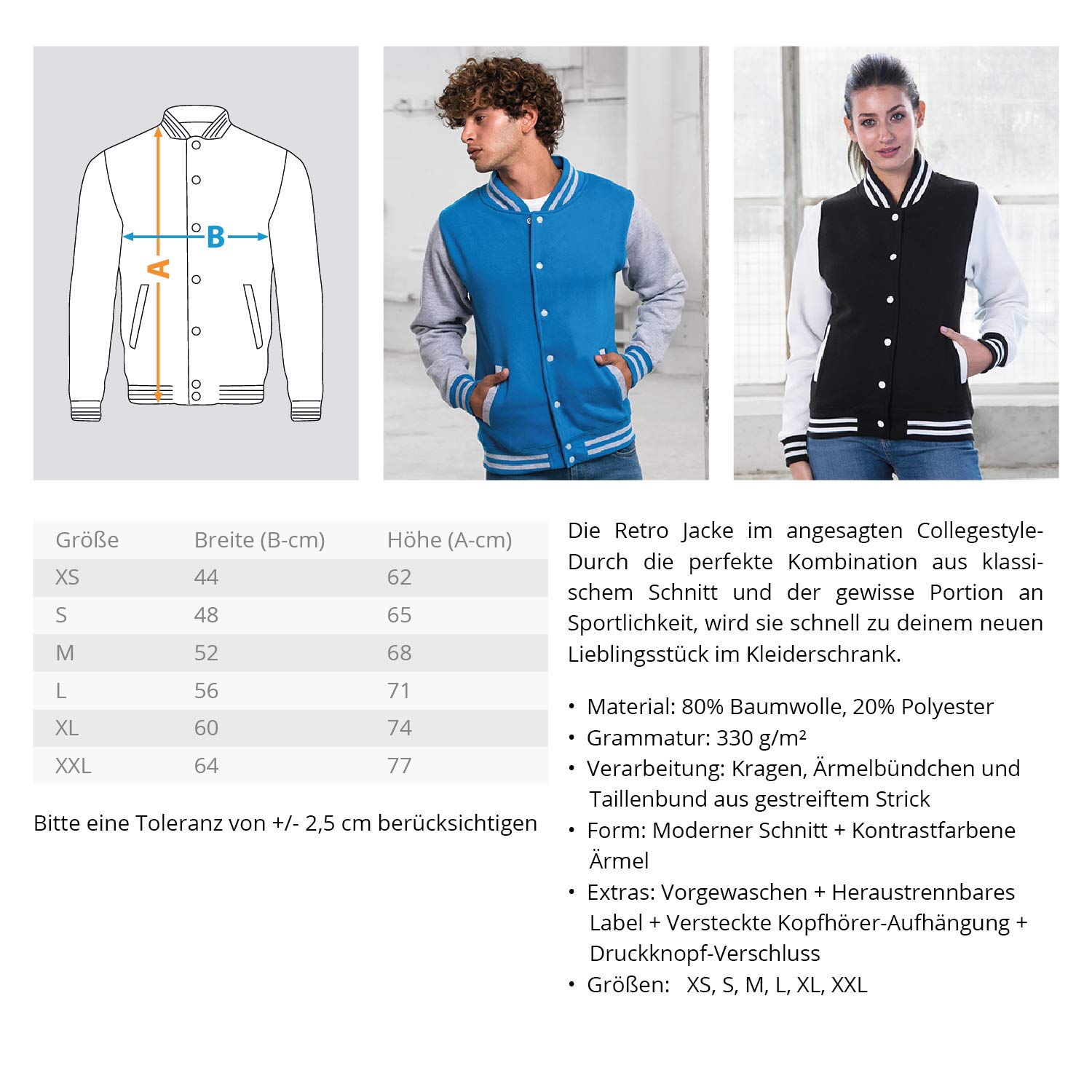Chorchester Ideal para los fans del contrabajo y de la alpaca. Sudadera College. blanco y negro XS