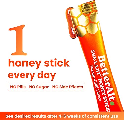Miniatura 31 de Better Alt Palitos de shilajit puro del Himalaya con miel orgánica, azafrán Shilajit fácil de consumir 30 barras para impulso de energía y apoyo