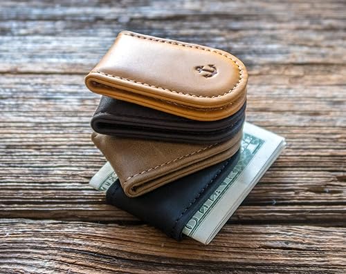 Miniatura 3 de Personalized Leather Money Clip For Men, Custom Groomsmen gift, Strong magnetic money clip, Minimalist cash holder - Fathers Day Gift.