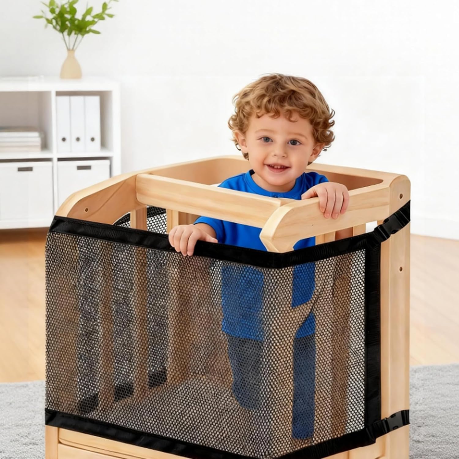 Toddler Tower Safety Net 110 x 45 cm, Double Layer, Kids Tower Safety Net for Children to Play Learning - Household Kitchen Living Room Dense Net, Stable