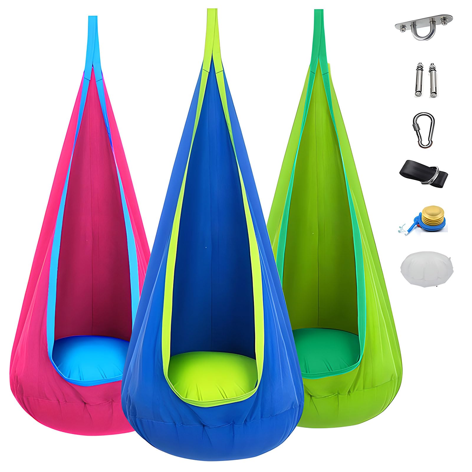 Hamac de camping suspendu pour jardin et bivouac avec coussin gonflable