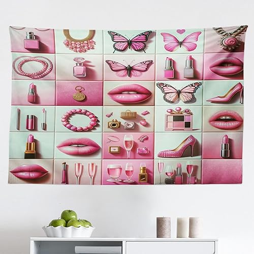 Miniatura 446 de Ambesonne Tapiz gótico, patio con hiedra encantada en la puerta antigua al bosque, colgante de pared ancho para dormitorio, sala de estar, 2-Verde