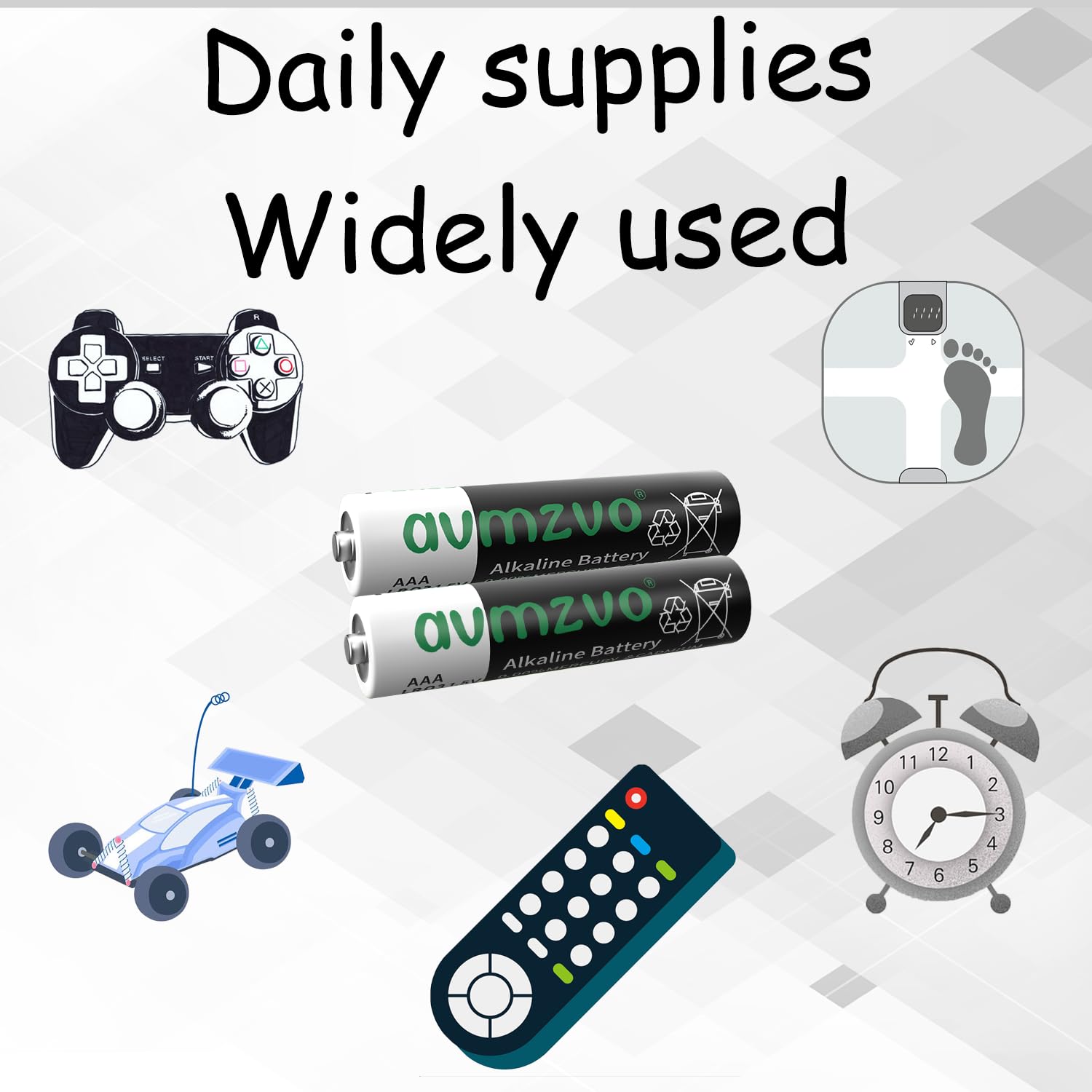 avmzvo LR03 1.5V AAA Batteries 60 Pack Durable Power Powerful Alkaline Batteries Can Be Used for Toys, Alarm Clocks and Other Electronic Devices in use